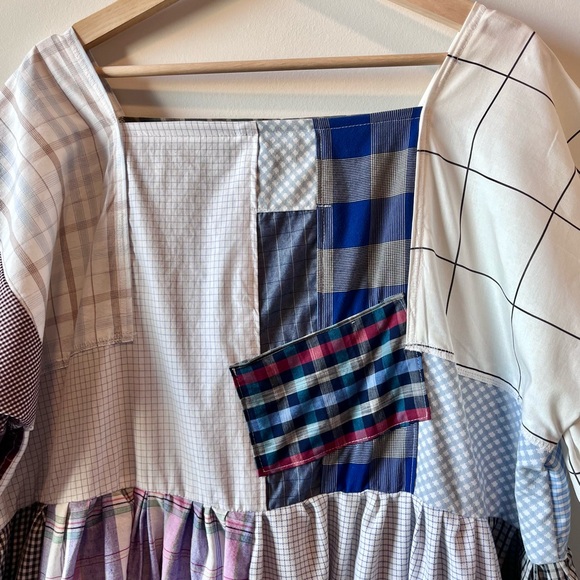 Handmade Quilted Patchwork Plaid Dress SKU 01174 - Picture 12 of 16